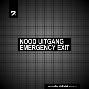 Emergency Exit Nood Uitgang Sticker - Stacked